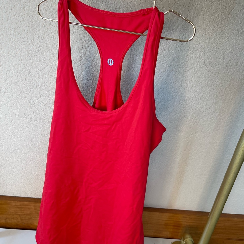 Lululemon Athletica Red Racerback Tank Top